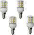 2X E14 LED 3W Equivalent, 30W Incandescent Lights Bulb, DC 12V-24V, Warm White 3000K, 30 SMD 5050