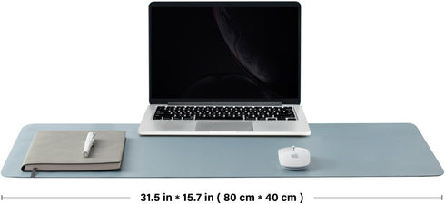 Blue,80cmx 40cm) Cork Desk Mat - Dual-Sided Desk Pad for Office and Home - Desk Organization and Accessories - Ideal