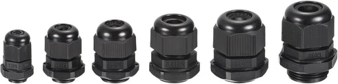 MECCANIXITY 50 Pcs Cable Gland Kit, PG7 PG9 PG11 PG13.5 PG16 PG19 Adjustable Waterproof Tight Conduit Connector