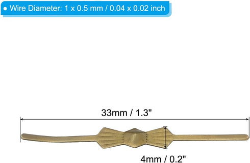 200 Pack 33mm/1.3" PATIKIL Chandelier Connector Clip, Length Chandelier Bowtie Pin Replacement for Fastening Crystals