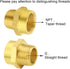 Joywayus 1/2" NPT Thread Female × 1/2" G Thread Male Brass Pipe Fitting Adapter