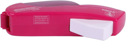 Eagle Automatic Tape Dispenser, Tape Gun, Single Handheld Design, Free 1 Roll of 0.5 Inch(12 mm) and 1 Roll of 0.75 Inch (19 mm) Tapes (Pink)