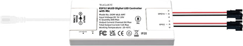 ESP32 DC5-24V WS2811 WS2812B SK6812 SM16703P Ultra-Thin WLED Digital Light Strip Controller with Mic Sound Mode RGB IC
