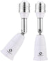 RONG&LAN E26/E27 Light Socket Extender - 180 Degree Bendable Adjustable Extension, 5.5inch 2-Pack