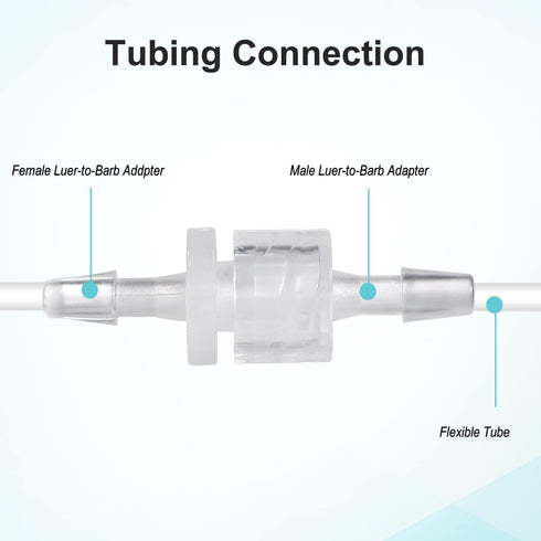 30pcs Syringe Adapter, Male Luer Lock 3/16 Inch Connector Kit to Syringe Coupler Adapter