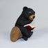 Sitting Bear Tree Hugger with Solar LED Light - Baby Bear Reading Book Garden Statue for Lawn, Yard, Patio Decor