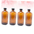 Set 4 of Refillable Boston Round Glass Bottles for Essential Oils