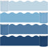Whaline 65.6ft Blue Bulletin Board Borders, 4 Rolls Blue Series Die-Cut Board Trim for School Classroom