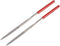 Utoolmart 2-Pieces Mini Diamond Needle File Set, 4mm x 160mm Triangle Files for Metal Glass Stone