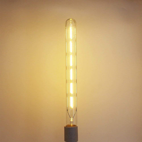 Leools 4 Pack Vintage LED Filament Bulb T300, 6W Dimmable T10 Edison Light Bulb, 2700K Warm White Clear Glass