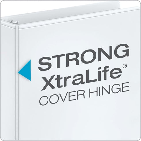 Cardinal Performer ClearVue Presentation Binder, 1.5" Non-Locking Slant-D Rings, 375-Sheet Capacity, PVC-Free, White