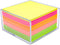 Non Sticky Notes with Clear Memo Holder / 3x3 Inch Blank Note Cube Refill / 500 Sheets Loose Paper for Office Desk