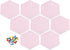 PATIKIL 8 Pack Hexagon Felt Board Tiles, Self Adhesive Mini Moon Wall Pin Bulletin Board with Push Pins for Home Decor,