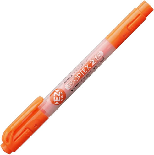 Zebra Optex 2 B-WKT11-OR Highlighter, EZ Orange, 10 Pieces