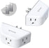 TROND 2 Pack 2 Prong to 3 Prong Outlet Adapter, 3-Way Outlet Splitter for Non-Grounded Outlets, White