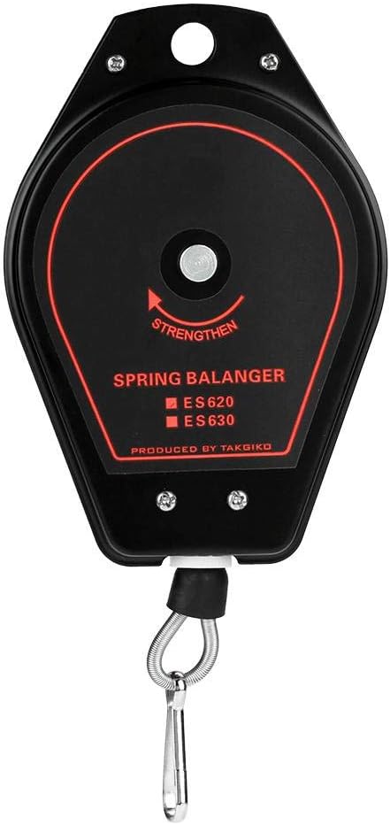 Hanging Retractable Spring Balancer Tool Holder - 0.6~2.0kg ES620 for Air or Power Tools (Black)