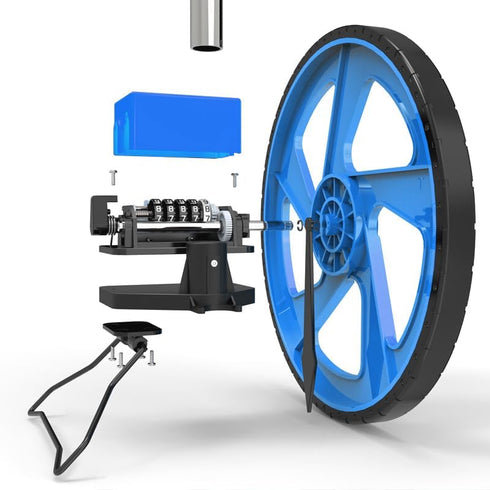 Zozen Measuring Wheel, Collapsible Wheel Measuring Tool with Backpack, Up to 10,000Ft, 12’’ Diameter Wheel