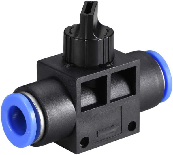 uxcell 10mm OD Pneumatic Air Flow Control Valve, Push-to-Connect Fitting, Union Straight, 5pcs
