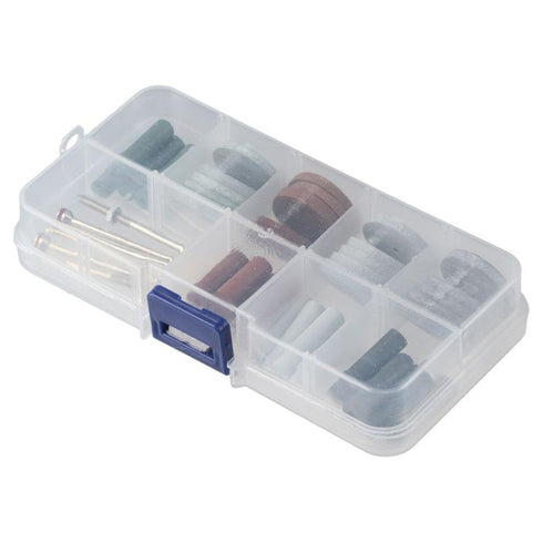 45Pcs Polishing Wheels Kit, Rotary Tool Accessory Set with 40Pcs Silicone Rubber Wheels and 5 Mandrel Shank