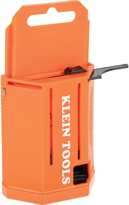 Klein Tools 44125 Utility Knife Blade Dispenser - 50 Triple Ground Replacement Blades for Long-Lasting Sharpness
