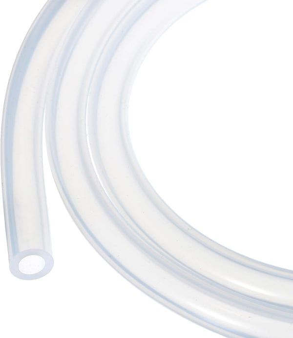 16ft Clear Silicone Tubing 1/4" ID x 3/8" OD, 6mm x 10mm Industrial Plastic Tubing for Pump Siphoning, Draining