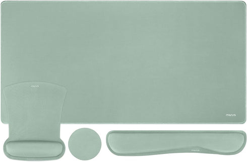 MOSISO Keyboard Mouse Pad Set, Large Gaming Mouse Pad & Wrist Rest, Ergonomic Non-Slip Mousepad with Memory Foam