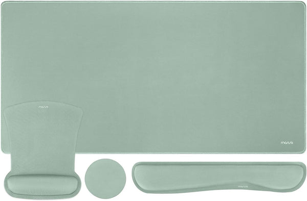 MOSISO Keyboard Mouse Pad Set, Large Gaming Mouse Pad & Wrist Rest, Ergonomic Non-Slip Mousepad with Memory Foam