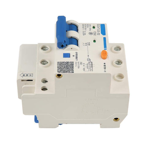 Oumefar Circuit Breaker, RCCB 2P + N Leakage Protection 32A Miniature Disconnect Switch, 30mA High Sensitivity RCD