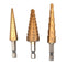 1/4" Hex Shank Titanium Coated HSS 4241 Uni Bit Multi-Size Step Drill Bit Set, 3 Pics for Quick Hole Drilling