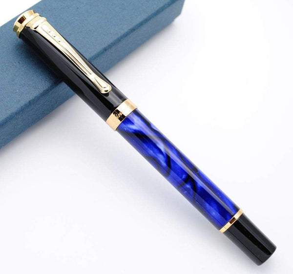 JINHAO 500 Fountain Pen - F Nib (Blue Marbled)