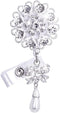 Handmade Bling Rhinestones Retractable Badge Reel, Name Badge Holder with Alligator Swivel Clip