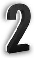 5 Inch Backlit LED House Numbers, Premium Quality ABS-Polymer Illuminated Home Address Number, Modern Design (2, Black)