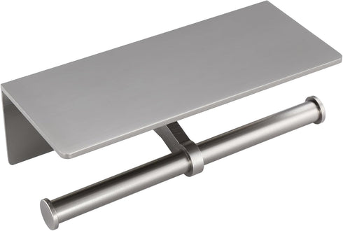 TOPGHIP Toilet Paper Holder - Double Rolls Toilet Tissue Holder with Phone Shelf for Bathroom - TP Roll Holder