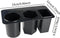 misppro 3 9.06x4.72x3.74 inch- Desk Side Storage Organizer Box with Compartments, Compact Lightweight Sturdy PP