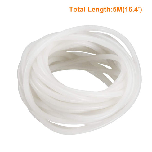 uxcell 8 mm x 10 mm Silicone Translucent Tube, Water Air Pump Hose Pipe, 16' Long, 0.31" ID