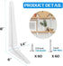 Eledom 20 Pack 8 Inches Shelf Brackets White, Heavy Duty Steel Metal L Brackets for Shelves, J Brackets Wall Angel