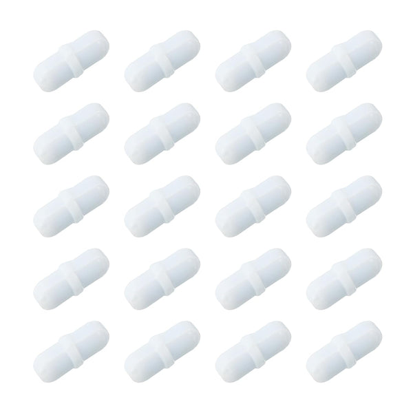 MECCANIXITY Magnetic Stirrer Mixer Stir Bar Rod, 15mm PTFE Coating Magnet for Laboratory, 20 Pcs