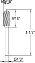 Extreme Spikes Rotary Burr, 1/8" Shaft, Very Coarse Woodworking Attachment for Dremel and Foredom Tools