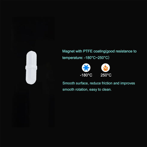 MECCANIXITY Magnetic Stirrer Mixer Stir Bar Rod 20mm x 6mm Ring Shape PTFE Coating for Laboratory, 4Pcs