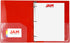 JAM PAPER Plastic 1 Inch Mini Binder - Red 3 Ring Binder - Sold Individually