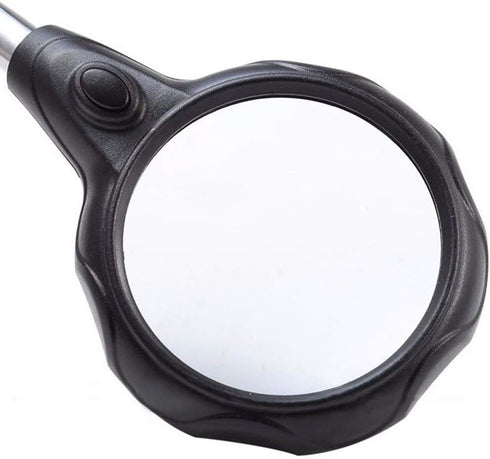 Desk Magnifier Loupe, 3.5X 12x Tabletop Helping Hand Soldering Tools with LED Lights