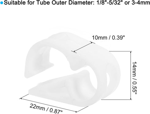 uxcell Plastic Tubing Clamps, 5pcs 1/8"-5/32" Tube OD Adjustable Tube Clamp Laboratory Pinch Valve Flow Control Hose Clamp