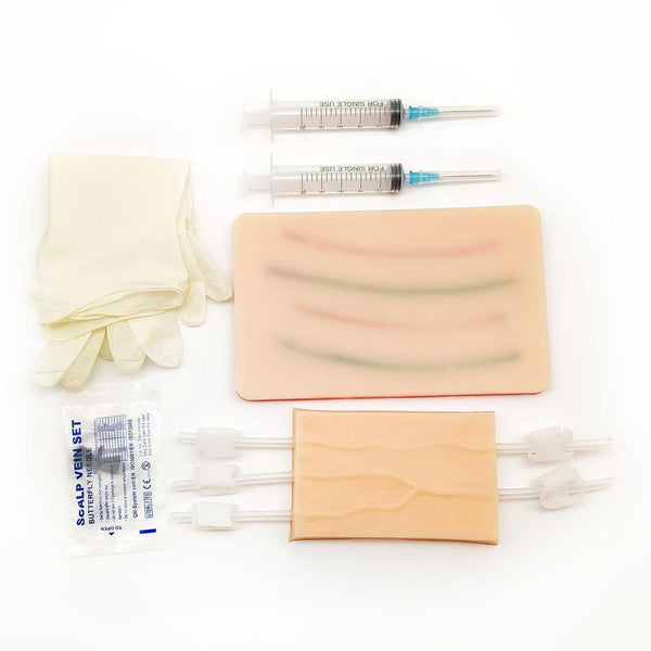 ARCHYSAMOS Venipuncture IV PadInjection PadSilicone IV Practice Pad with 4 Veins Imbedded-Phlebotomy Practice-Blood