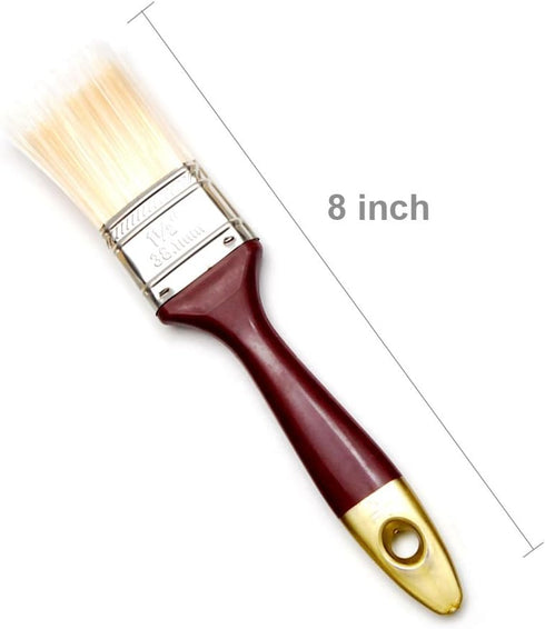 (5 Pack) Paint Brushes 2.5", 2", 1.5", 1", 0.5" for Latex or Oil Based Paints with Comfort Handle