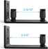 ZEKOO Barn Door Floor Guide - Flush Design Bottom Flat Floor Guide, Adjustable Wall Mount Stay Roller Black Barn Door