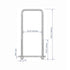 4 Sets 304 Stainless Steel Square U-Bolts, 1.57" Inner Width, 3.94" Length with Nuts