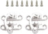 Yetaha 2PCS Antique Box Hasp Latch - Decorative Horn Lock Silver Hook Buckle Clasp Small Hardware for Wooden Jewelry