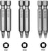 Fixinus 6 Pieces Square Screwdriver Bits, 1/4 inch Hex Shank S2 Steel Magnetic Bit Set, 50mm Length