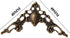 generic Metal Angle Corner Brackets Box Edge Corner Protectors Bronze Triangle Edge Shelf Brackets Guard Photo Frame