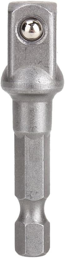 Power Drill Socket Adapter Set for Drills - 3pcs 1/4", 3/8", 1/2" Hex Square Socket Wrench Bit Nut Driver
